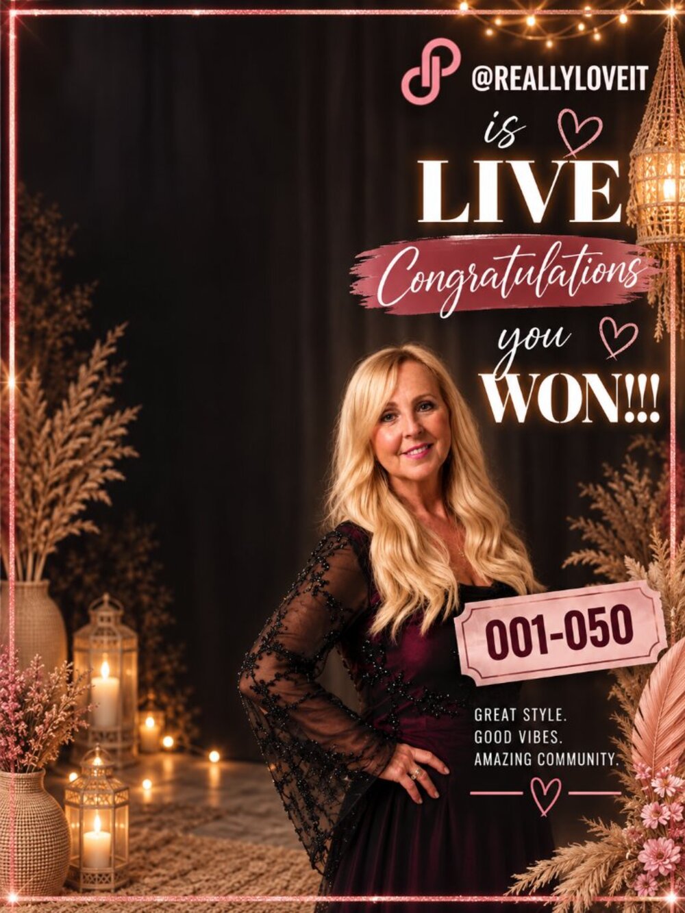 Congratulations you won! Live Show 001-050